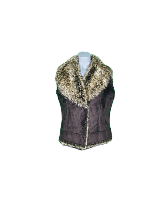 FUR GILET M&S INDIGO COLLECTION 90’s JACKET SIZE M