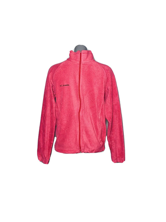 COLUMBIA PINK FULL ZIP FLEECE SIZE LARGE