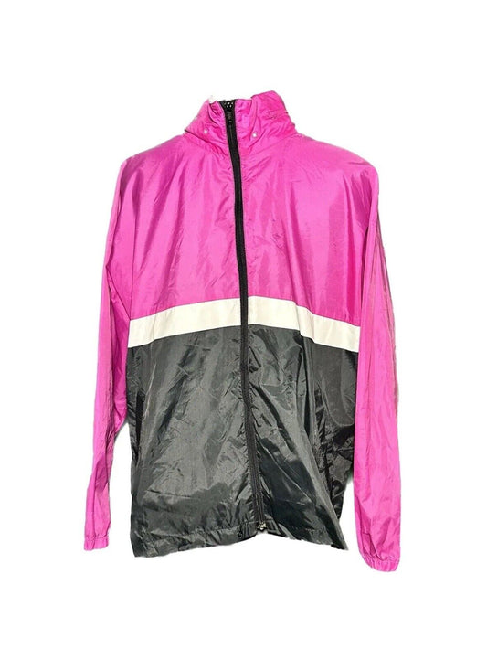 90’s PINK AND BLACK FESTIVAL SHELL JACKET SIZE M