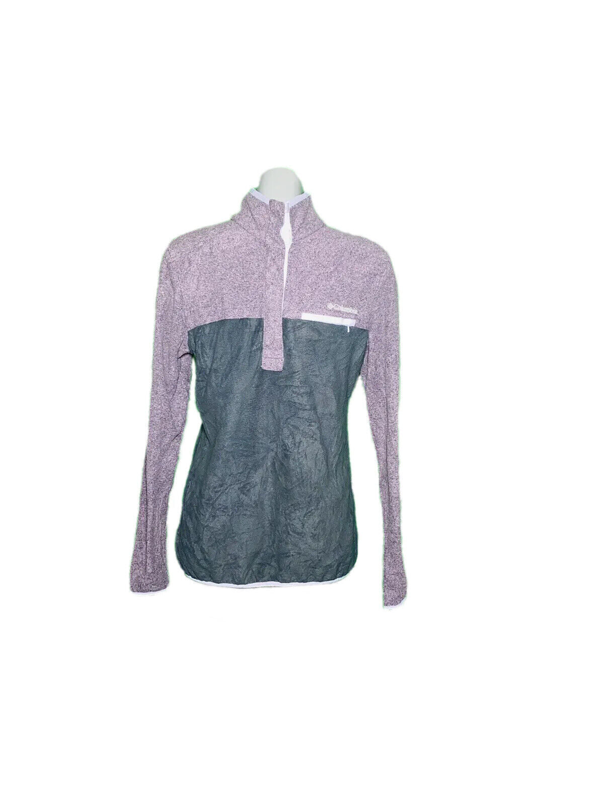 PURPLE AND GREY RARE COLUMBIA BUTTON UP FLEECE M