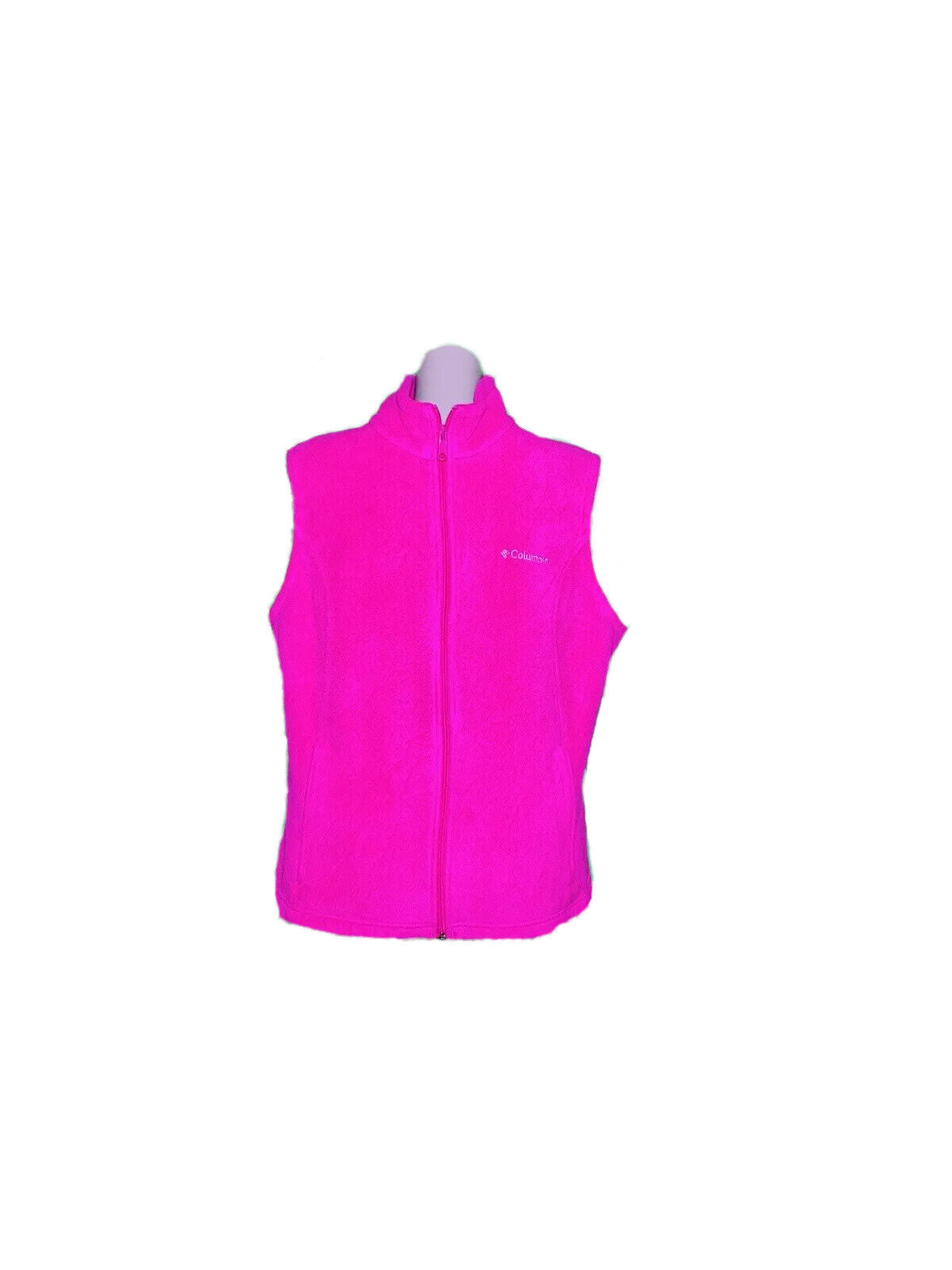 COLUMBIA PINK FLEECE GILET IN SIZE XL