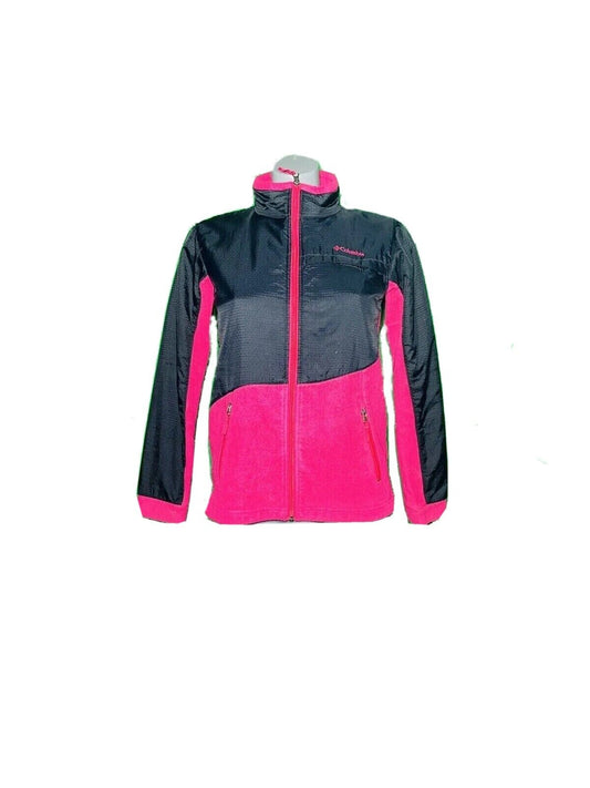HOT PINK AND BLACK COLUMBIA GIRLS JACKET LARGE (14/16)