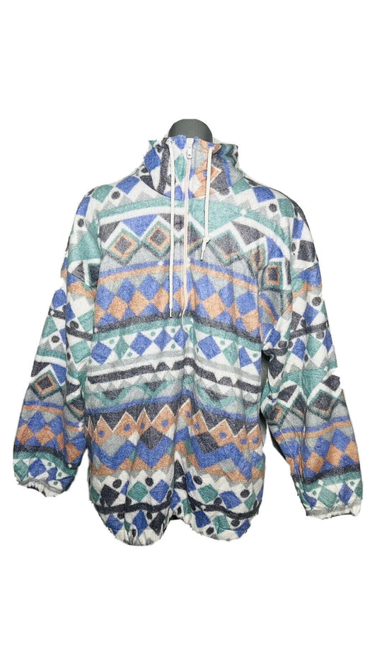 CRAZY FLEECE BY AIM SPORT SIZE L MULTICOLOURED SHAPE PATTERNS