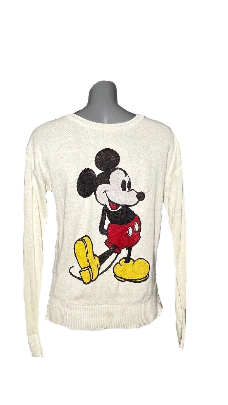 DISNEY BEIGE MICKEY MOUSE CARDIGAN SIZE M