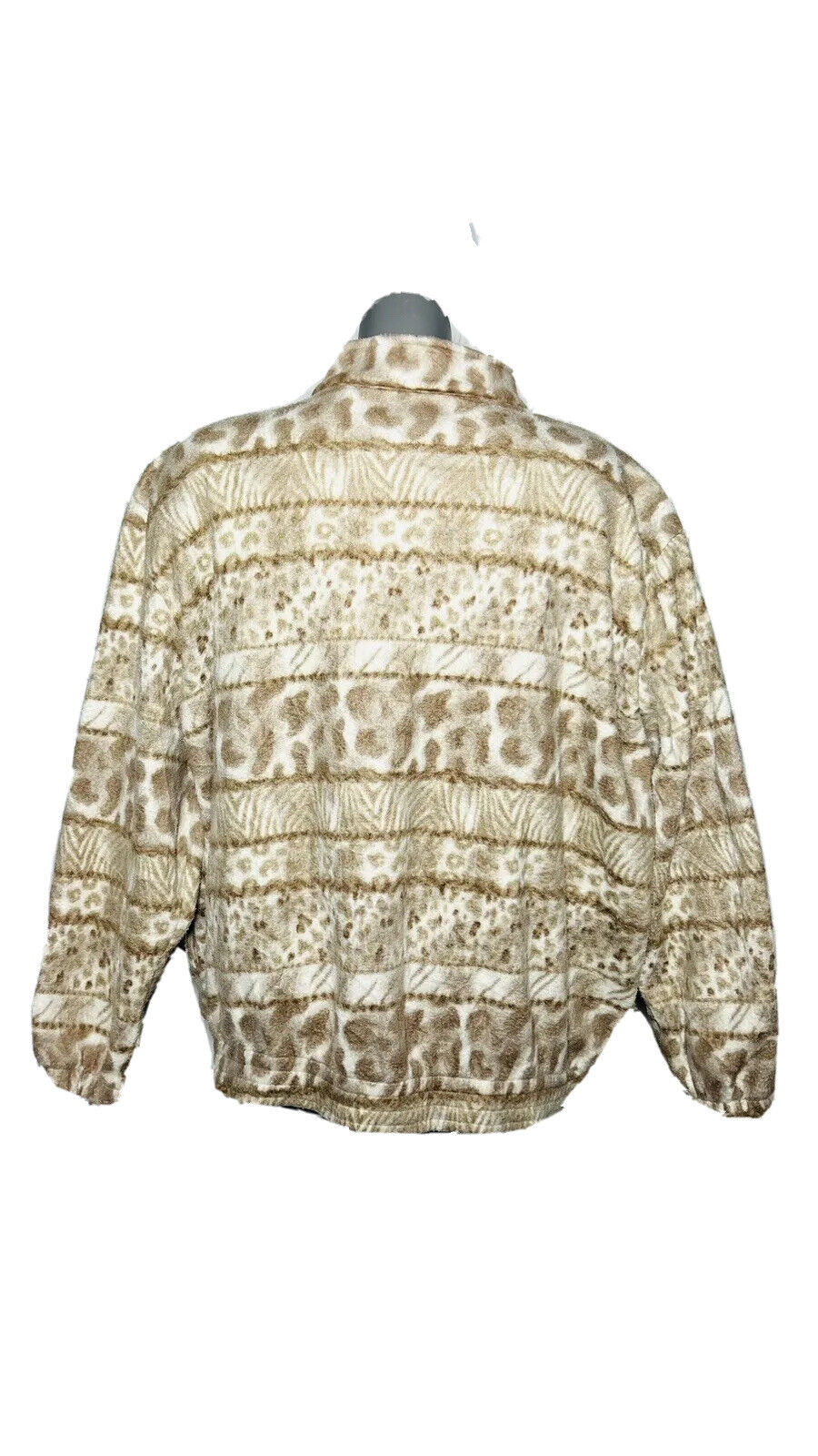 CRAZY FLEECE BY TEDDI SIZE XL BEIGE AND WHITE PATTERN