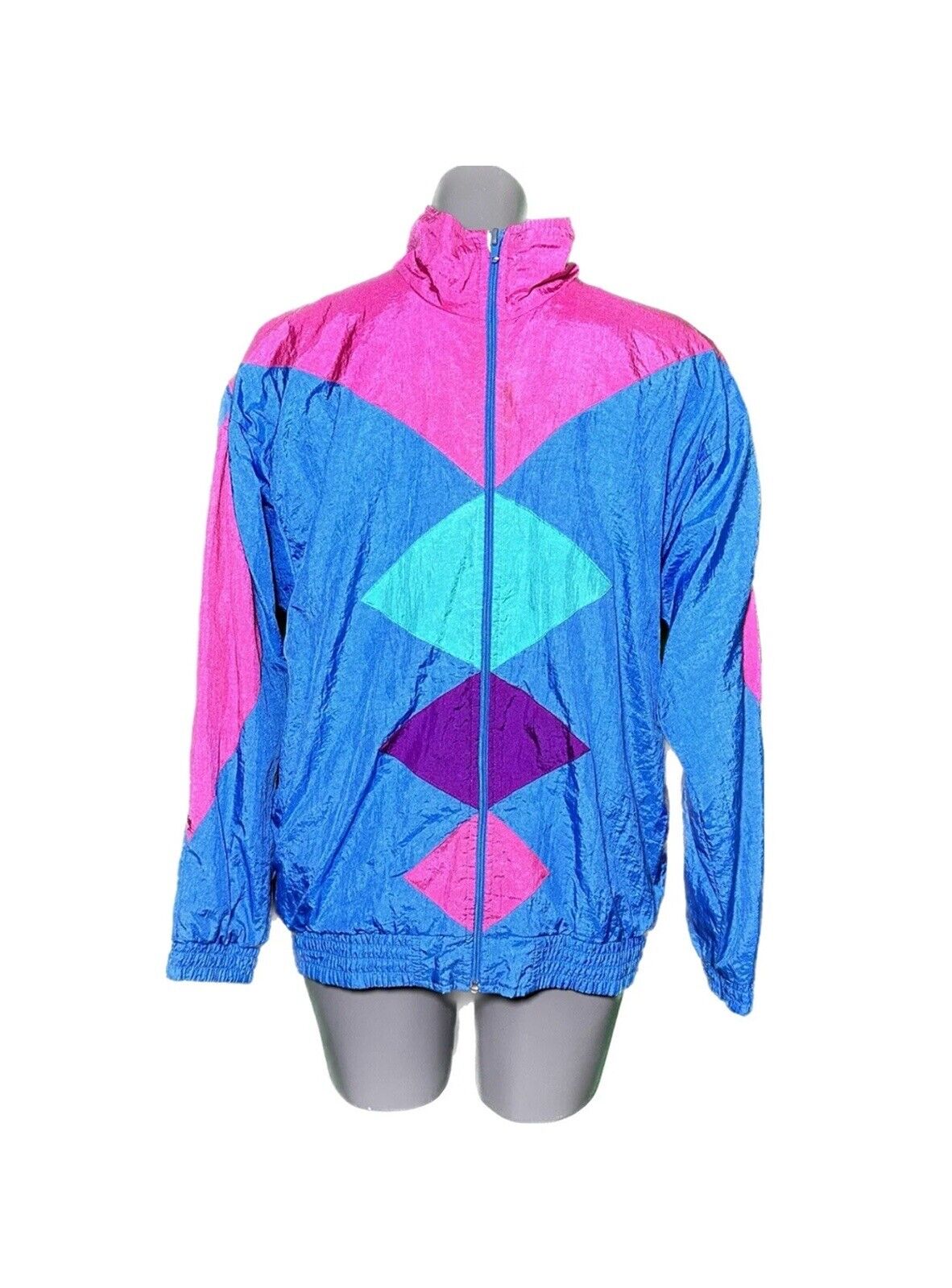 BOOO 90’s MULTI COLOUR VINTAGE SHELL JACKET SMALL